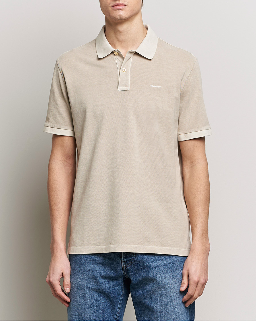 Men | Polo Shirts | GANT | Sunbleached Polo Silky Beige