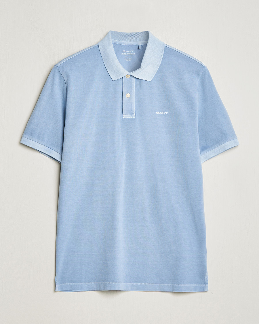 Men | Polo Shirts | GANT | Sunbleached Polo Dove Blue
