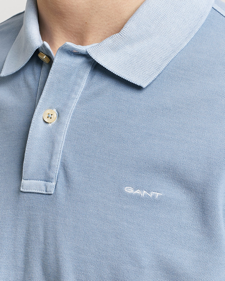 Men | Polo Shirts | GANT | Sunbleached Polo Dove Blue