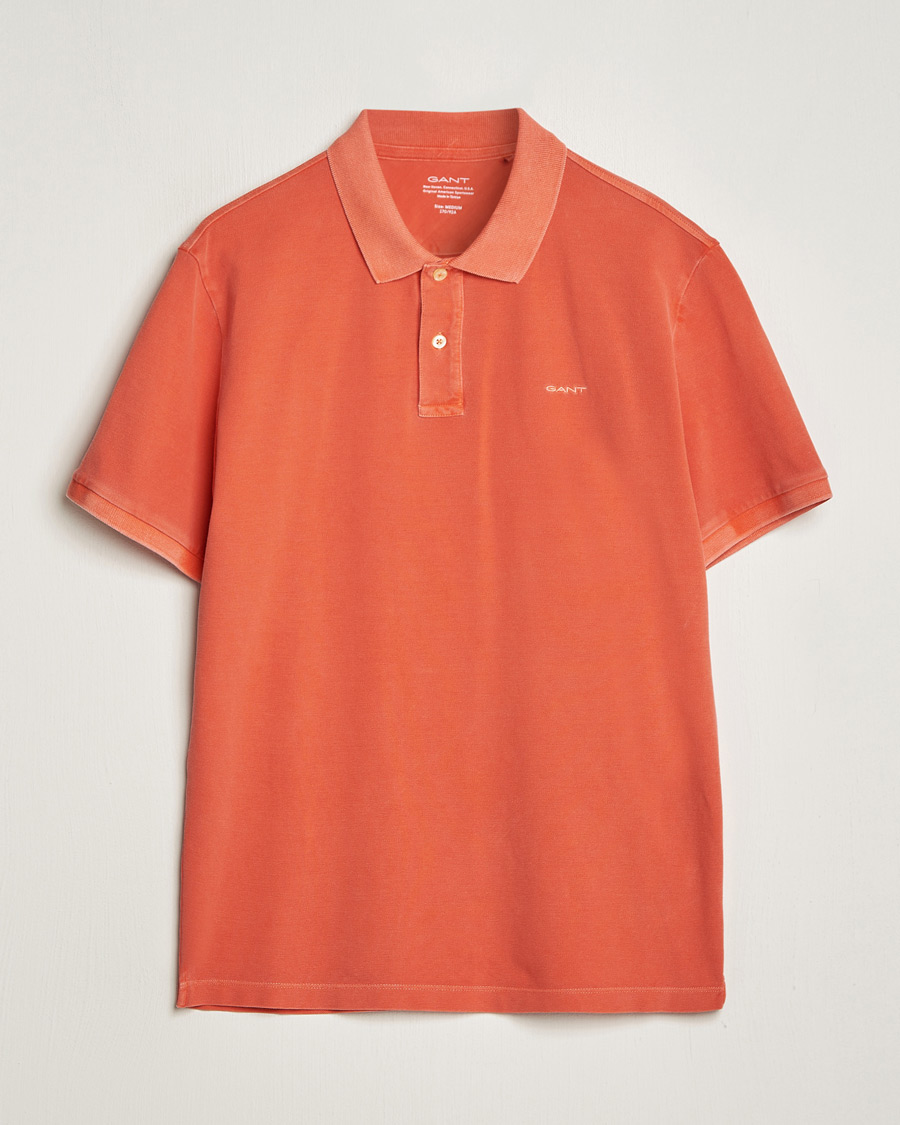 Men | Polo Shirts | GANT | Sunbleached Polo Burnt Orange