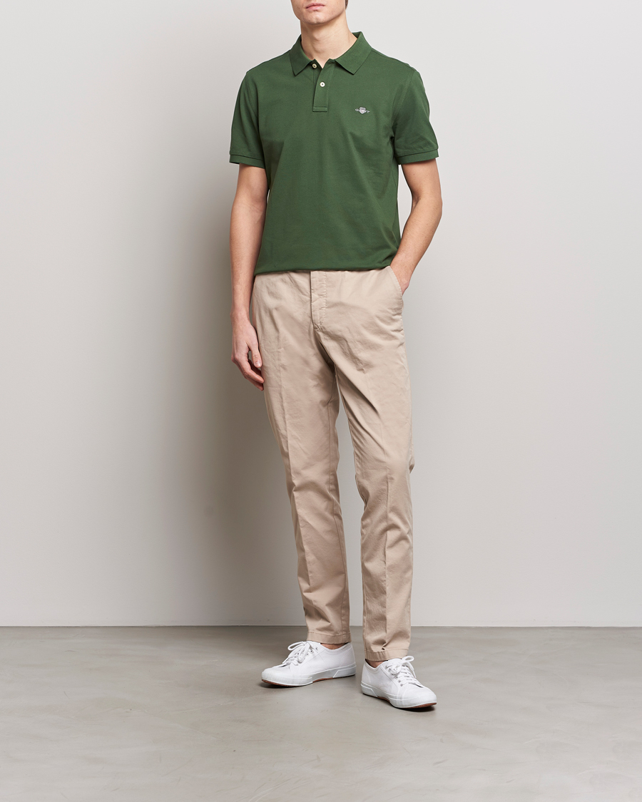 Men | Polo Shirts | GANT | The Original Polo Pine Green