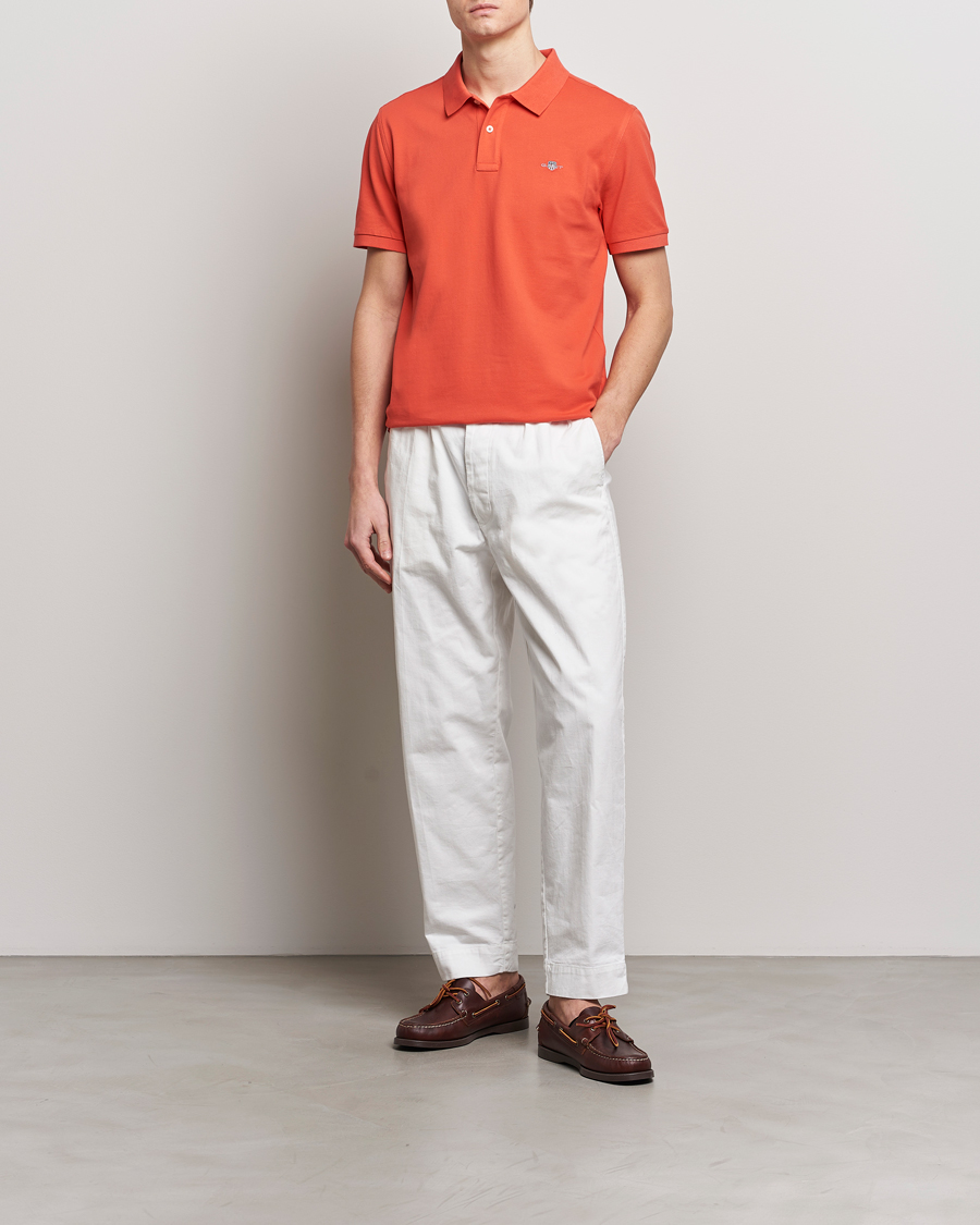 Men | Polo Shirts | GANT | The Original Polo Burnt Orange