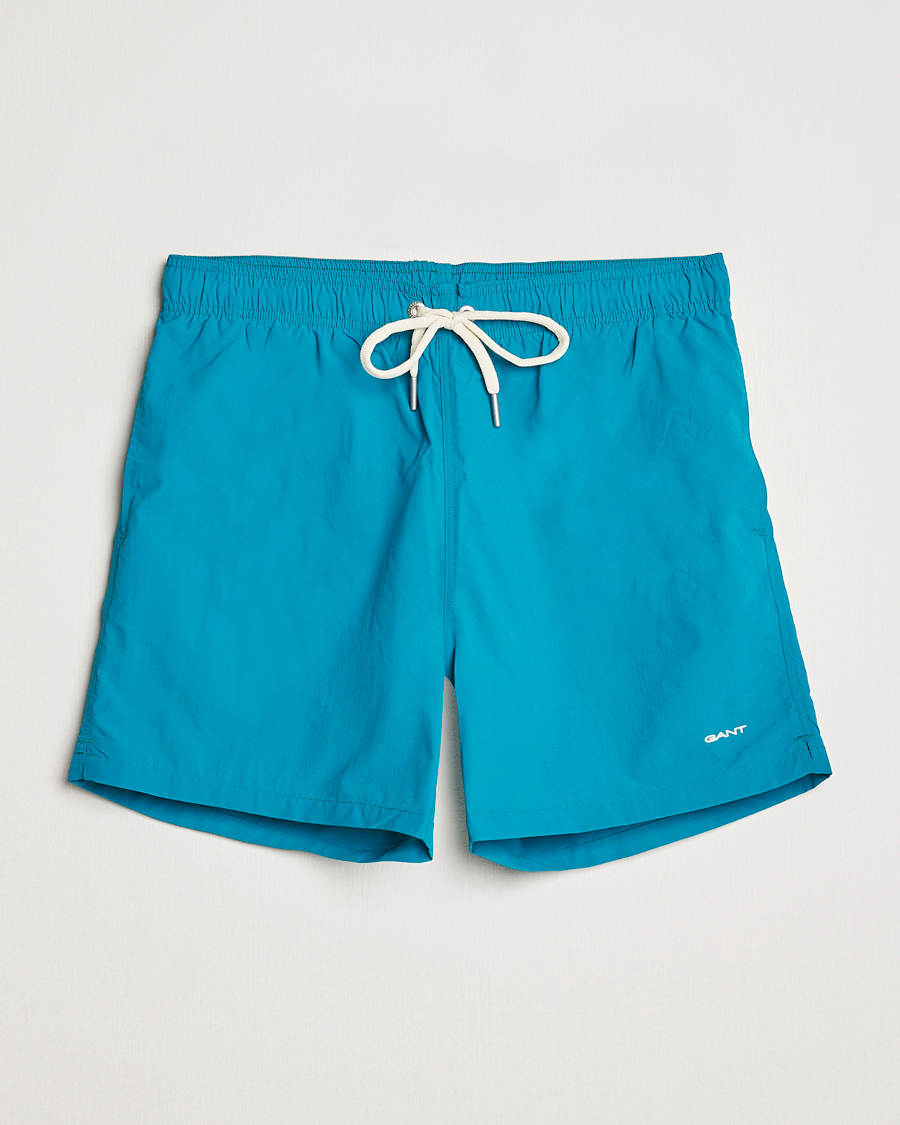 Men | Swimwear | GANT | Basic Swimshorts Ocean Turquoise