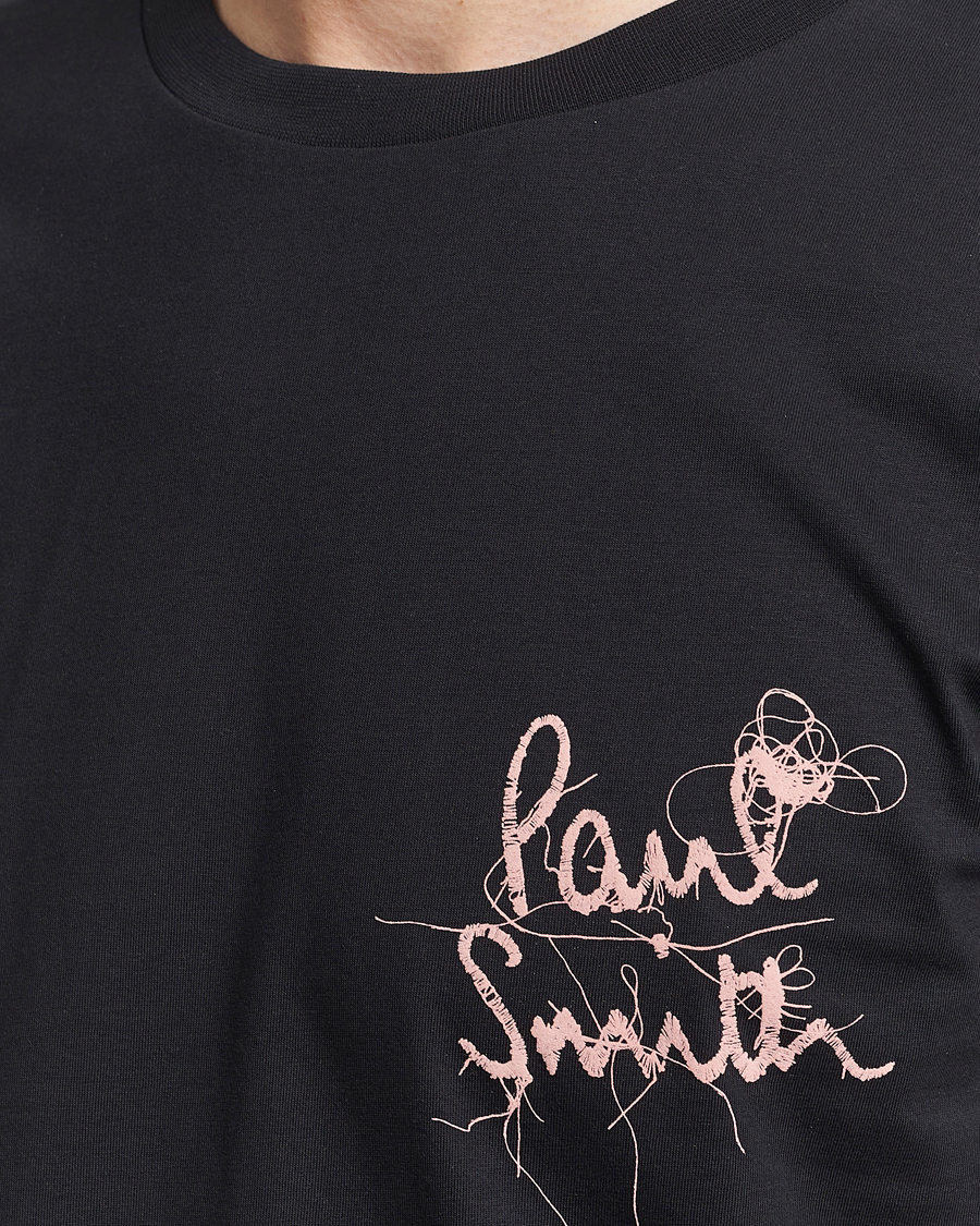 Men | T-Shirts | Paul Smith | Organic Cotton Logo Crew Neck T-Shirt Black