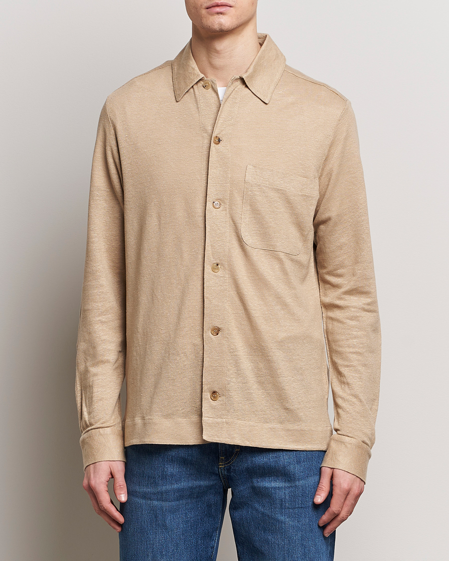 Men | Shirts | Paul Smith | Linen Jersey Shirt Beige
