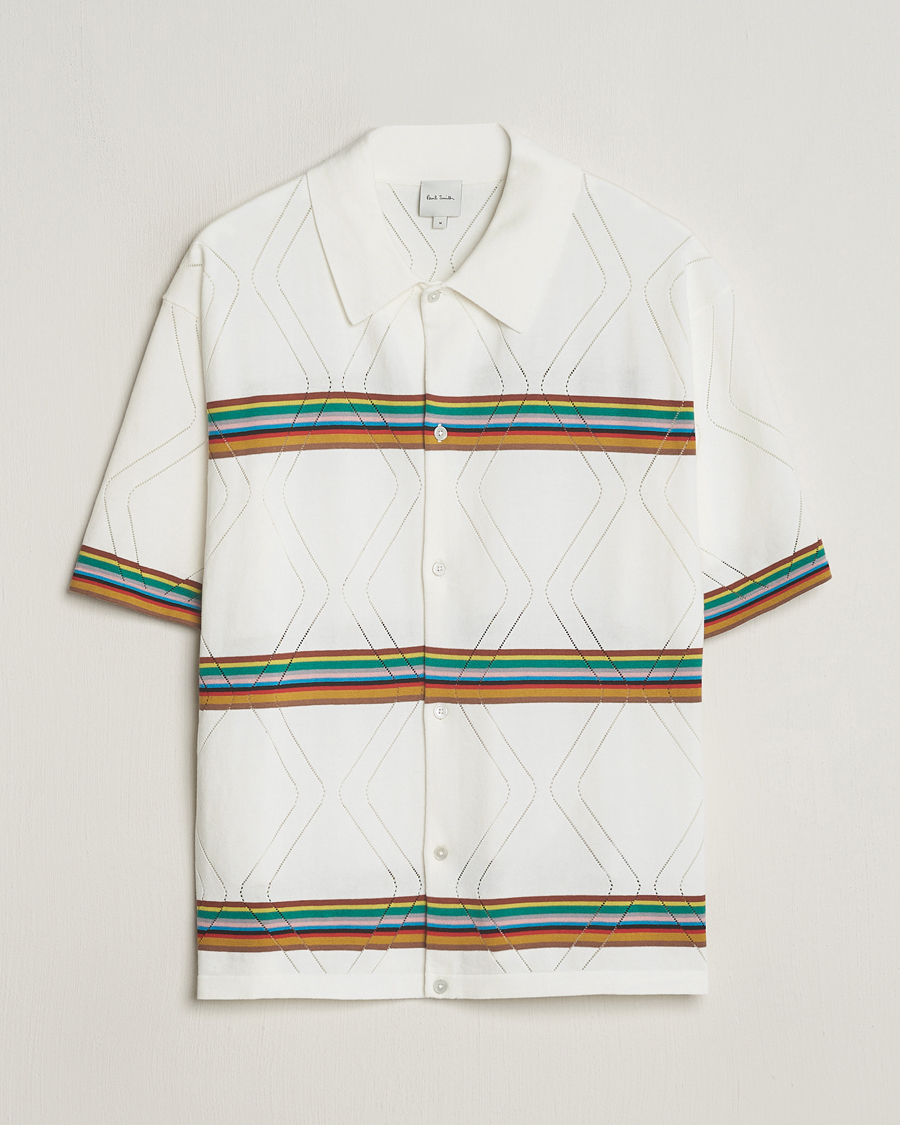 Men | Shirts | Paul Smith | Cotton Knitted Short Sleeve Shirt White