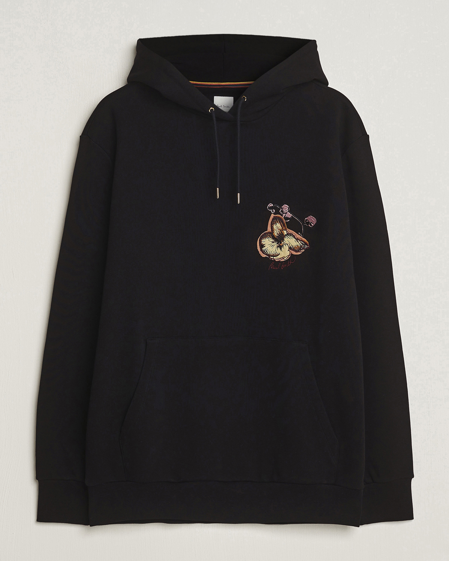 Men | Sweaters & Knitwear | Paul Smith | Printed Orchid Hoodie Black