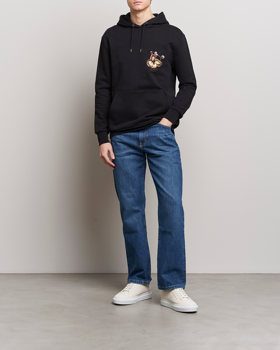 Men | Sweaters & Knitwear | Paul Smith | Printed Orchid Hoodie Black
