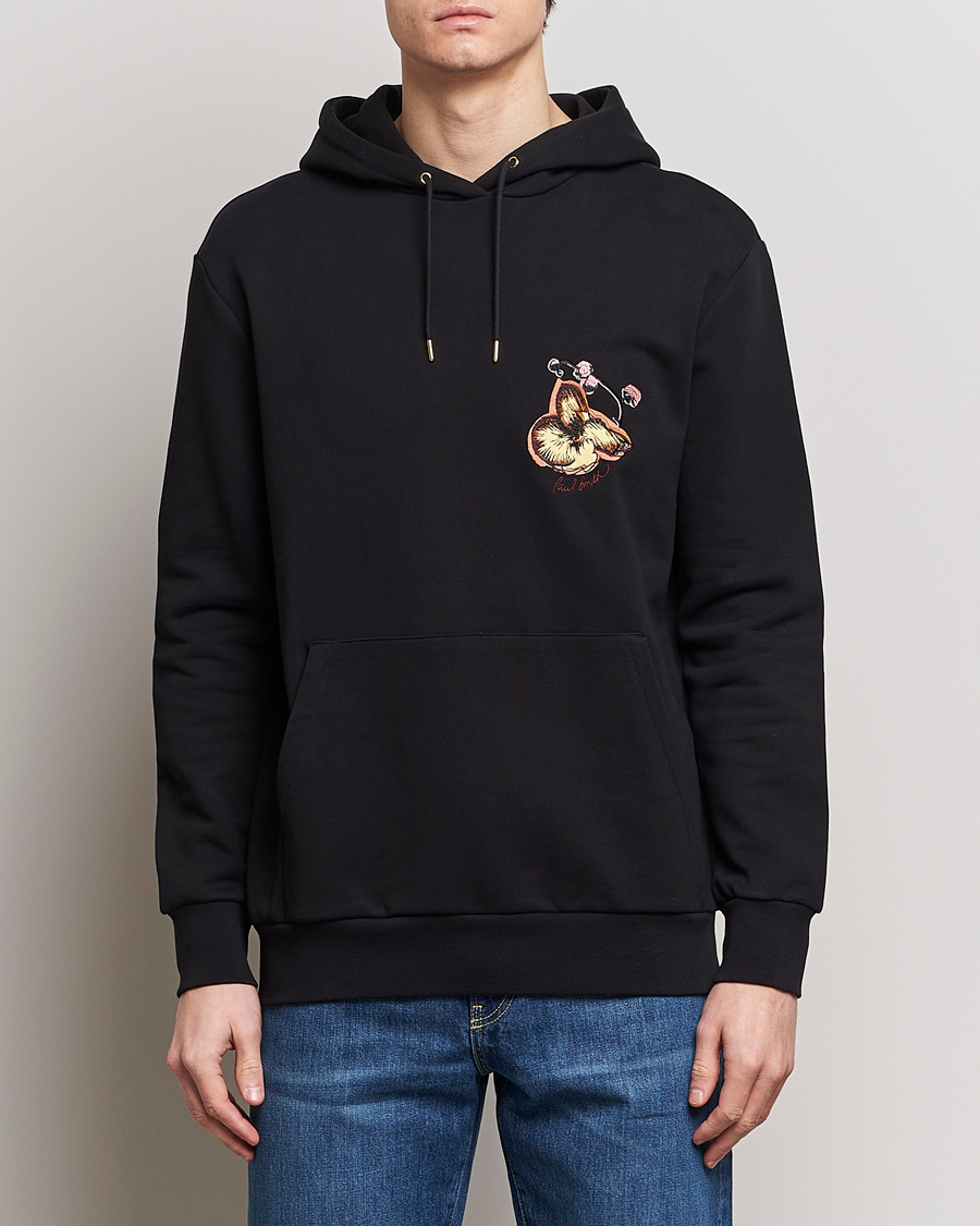 Men | Sweaters & Knitwear | Paul Smith | Printed Orchid Hoodie Black