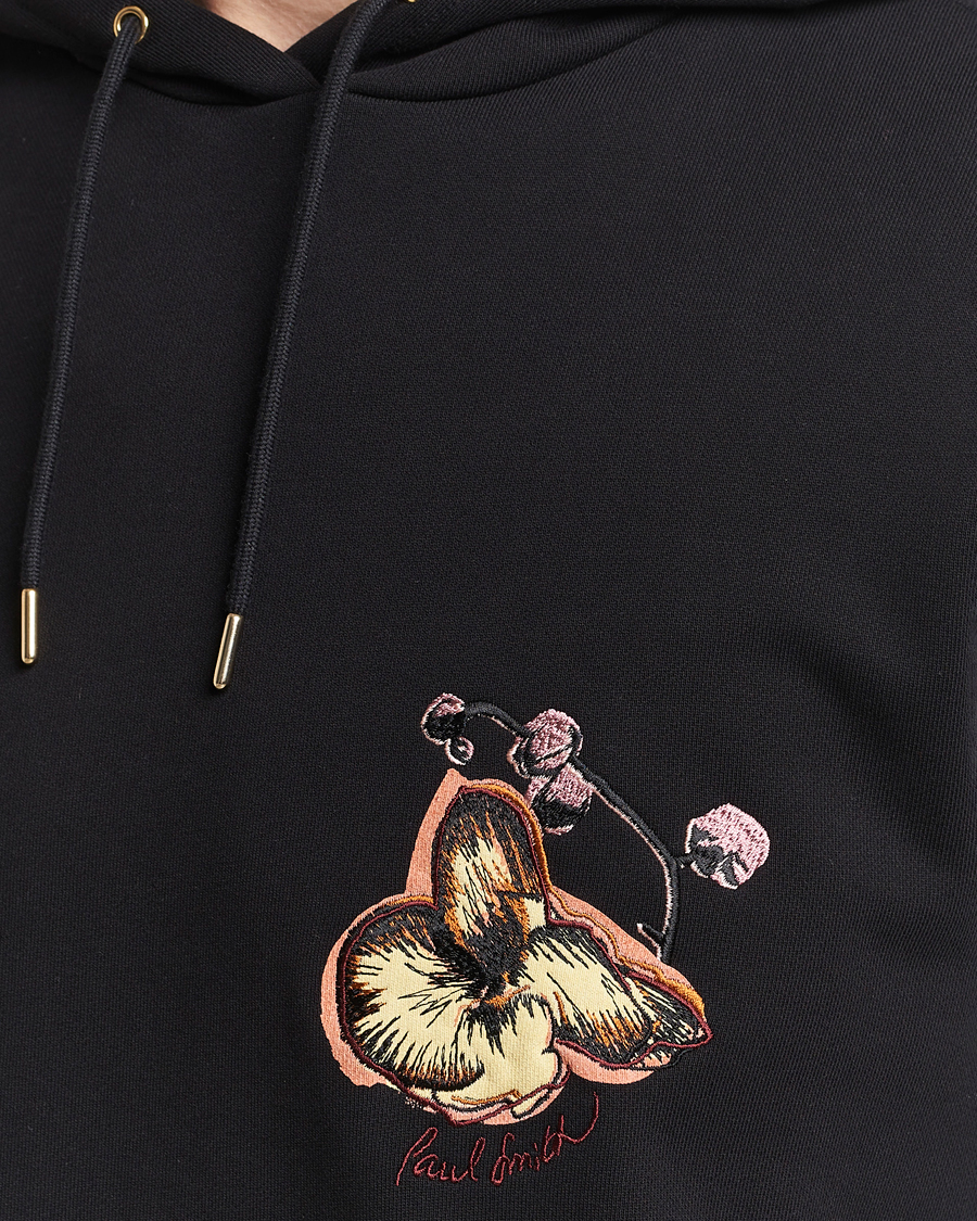 Men | Sweaters & Knitwear | Paul Smith | Printed Orchid Hoodie Black