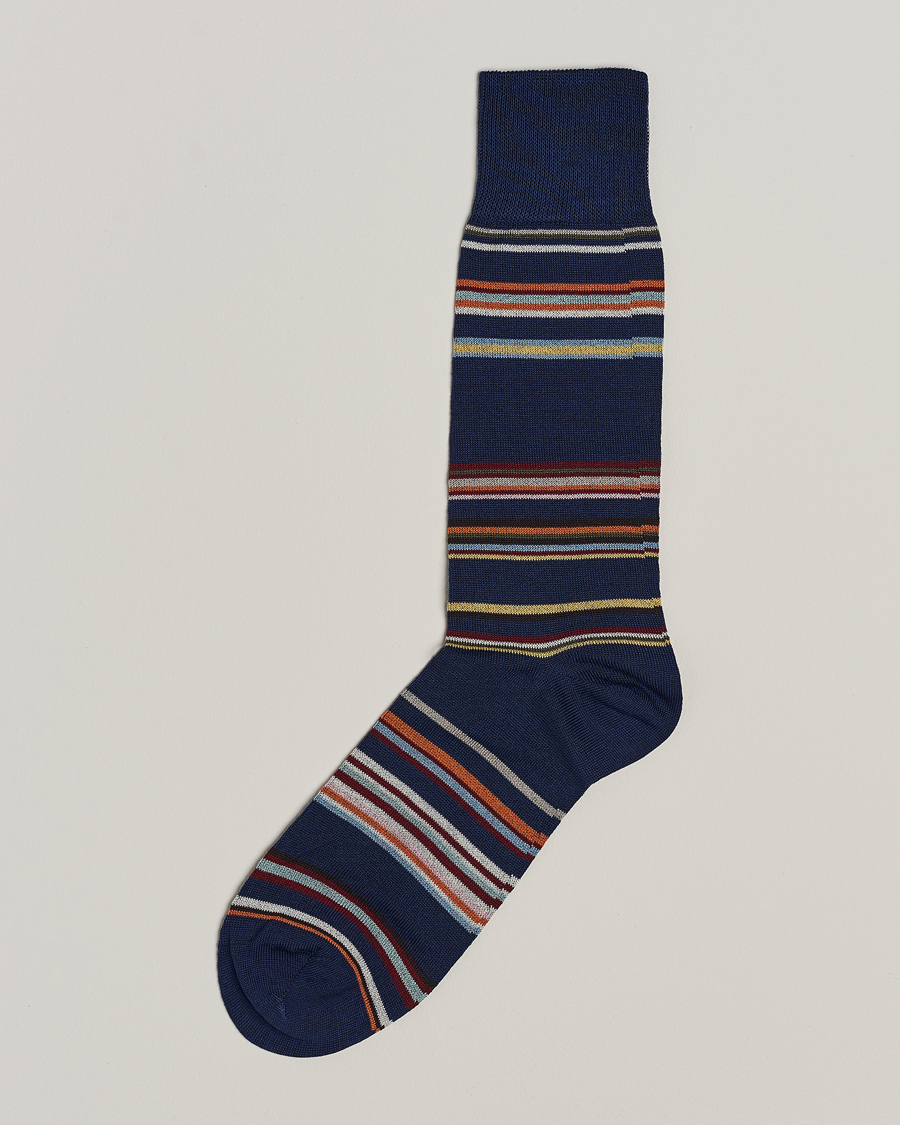 Men | Underwear & Socks | Paul Smith | Flavio Signature Stripe Socks Blue