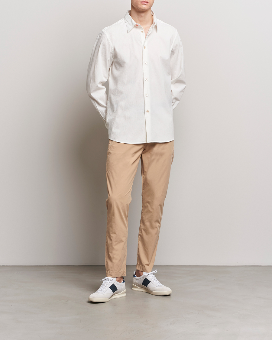 Men | Trousers | PS Paul Smith | Cotton Drawstring Trousers Beige