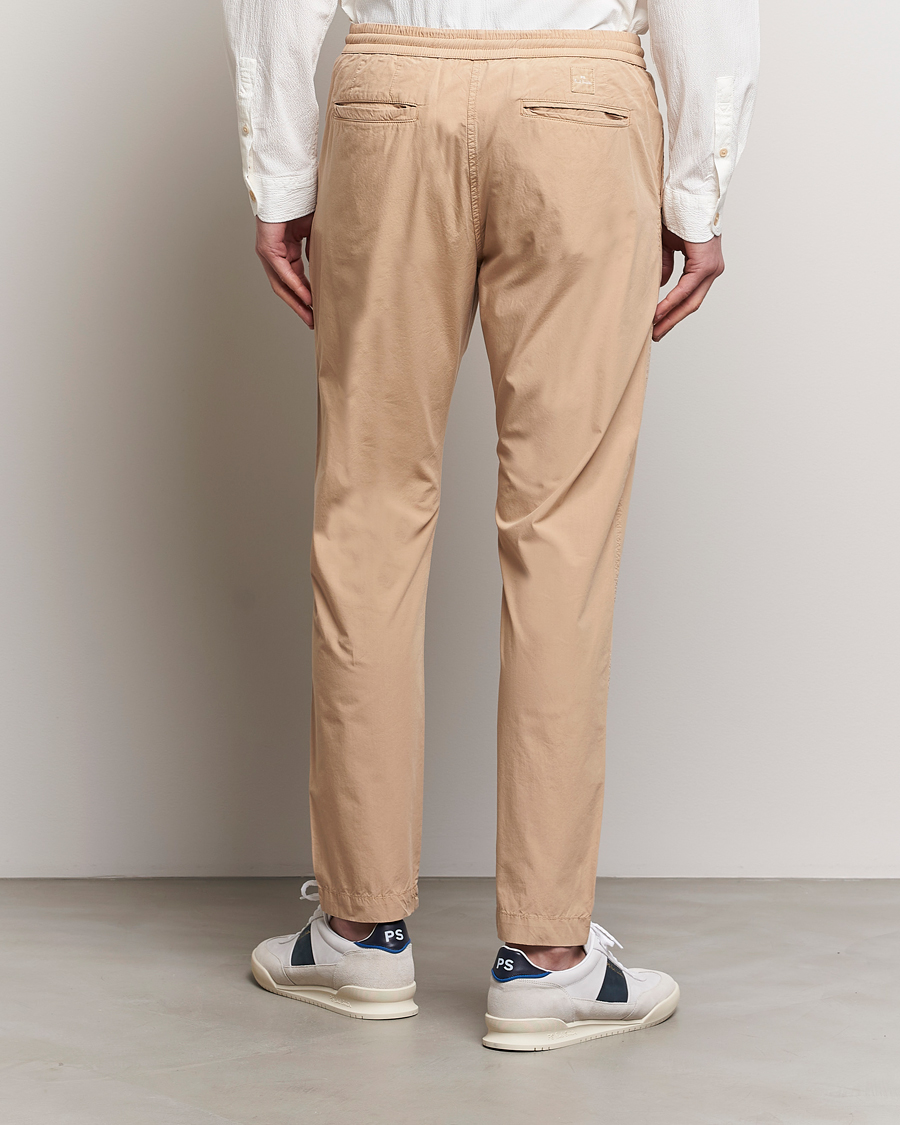 Men | Trousers | PS Paul Smith | Cotton Drawstring Trousers Beige