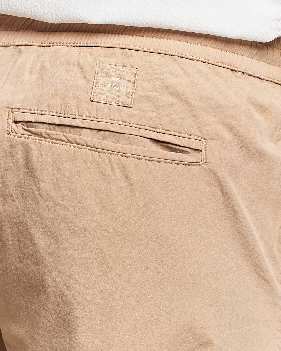 Men | Trousers | PS Paul Smith | Cotton Drawstring Trousers Beige