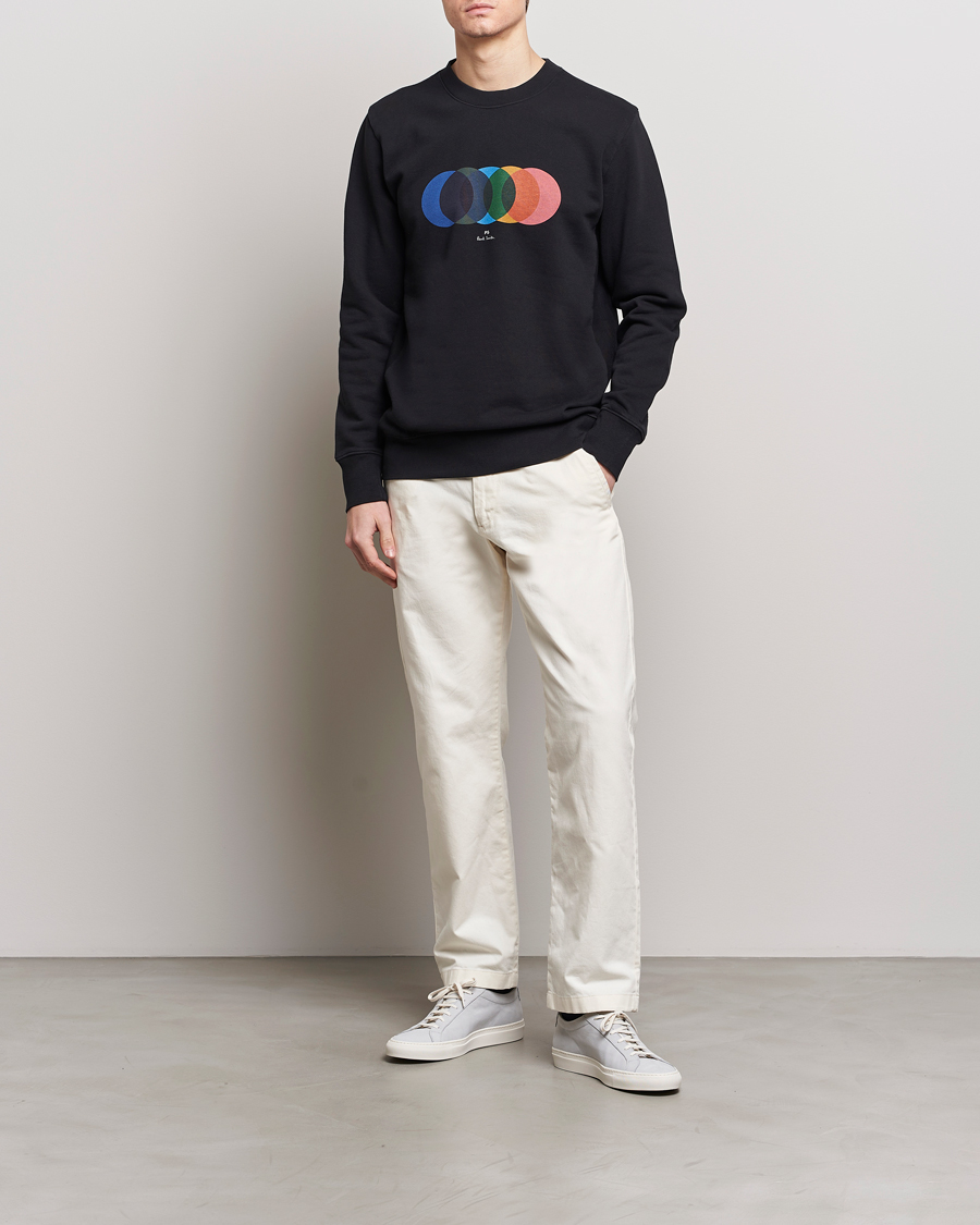 Men | Sweaters & Knitwear | PS Paul Smith | Circles Crew Neck Sweatshirt Black
