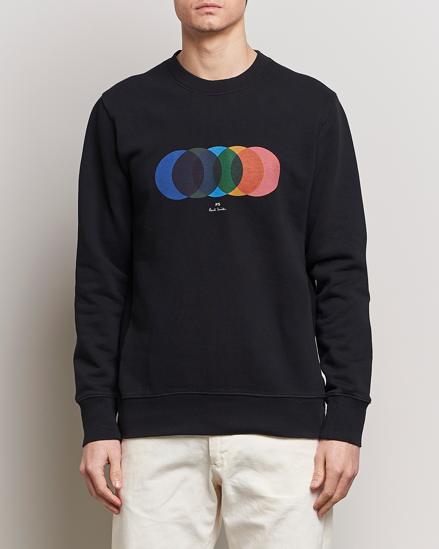 Men | Sweaters & Knitwear | PS Paul Smith | Circles Crew Neck Sweatshirt Black