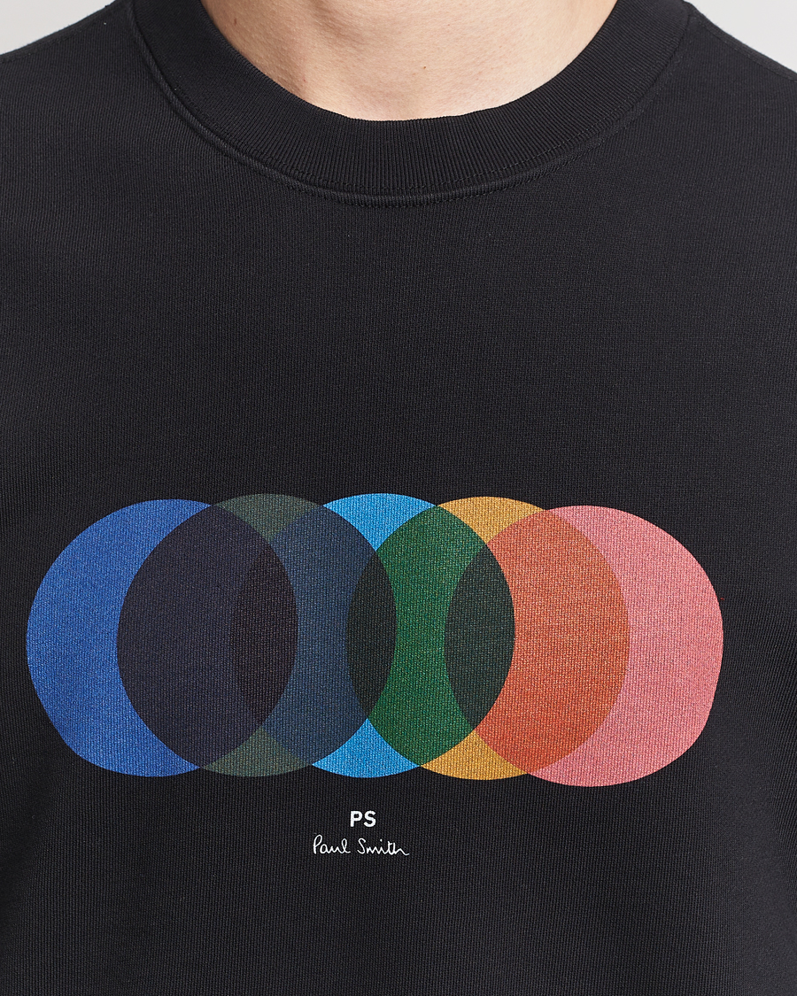 Men | Sweaters & Knitwear | PS Paul Smith | Circles Crew Neck Sweatshirt Black