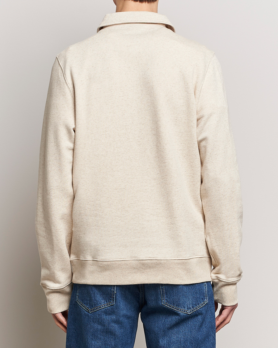 Men | Sweaters & Knitwear | PS Paul Smith | Cotton/Linen Zebra Half Zip Off White