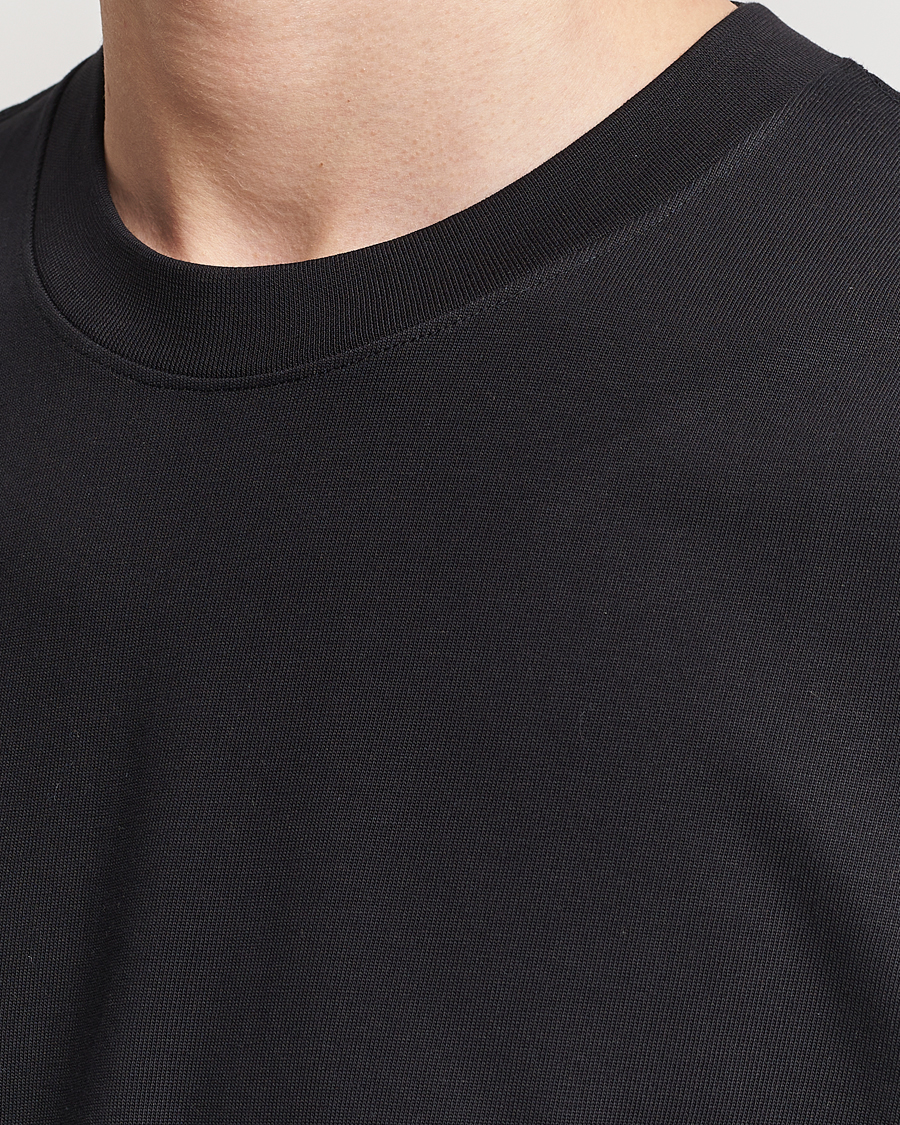 Men | T-Shirts | Bread & Boxers | Textured Heavy Crew Neck T-Shirt Black