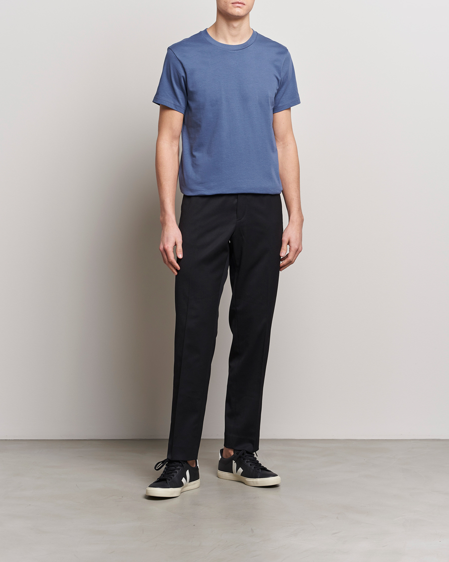 Men | T-Shirts | Bread & Boxers | Crew Neck Regular T-Shirt Denim Blue