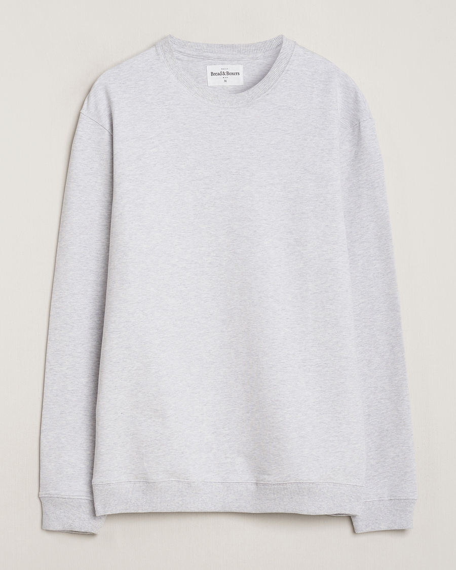 Men | Sweaters & Knitwear | Bread & Boxers | Loungewear Crew Neck Sweatshirt Light Grey Melange