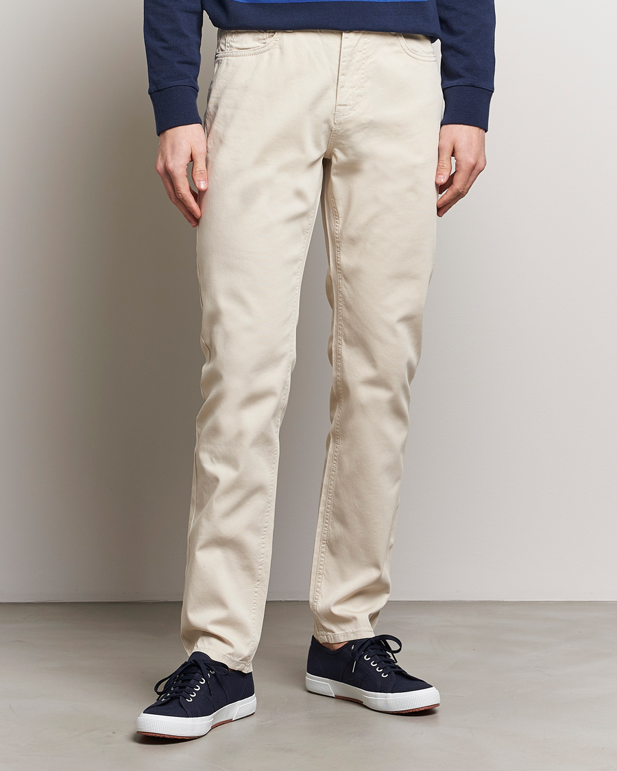 Men | Trousers | Morris | James Structured 5-Pocket Trousers Off White