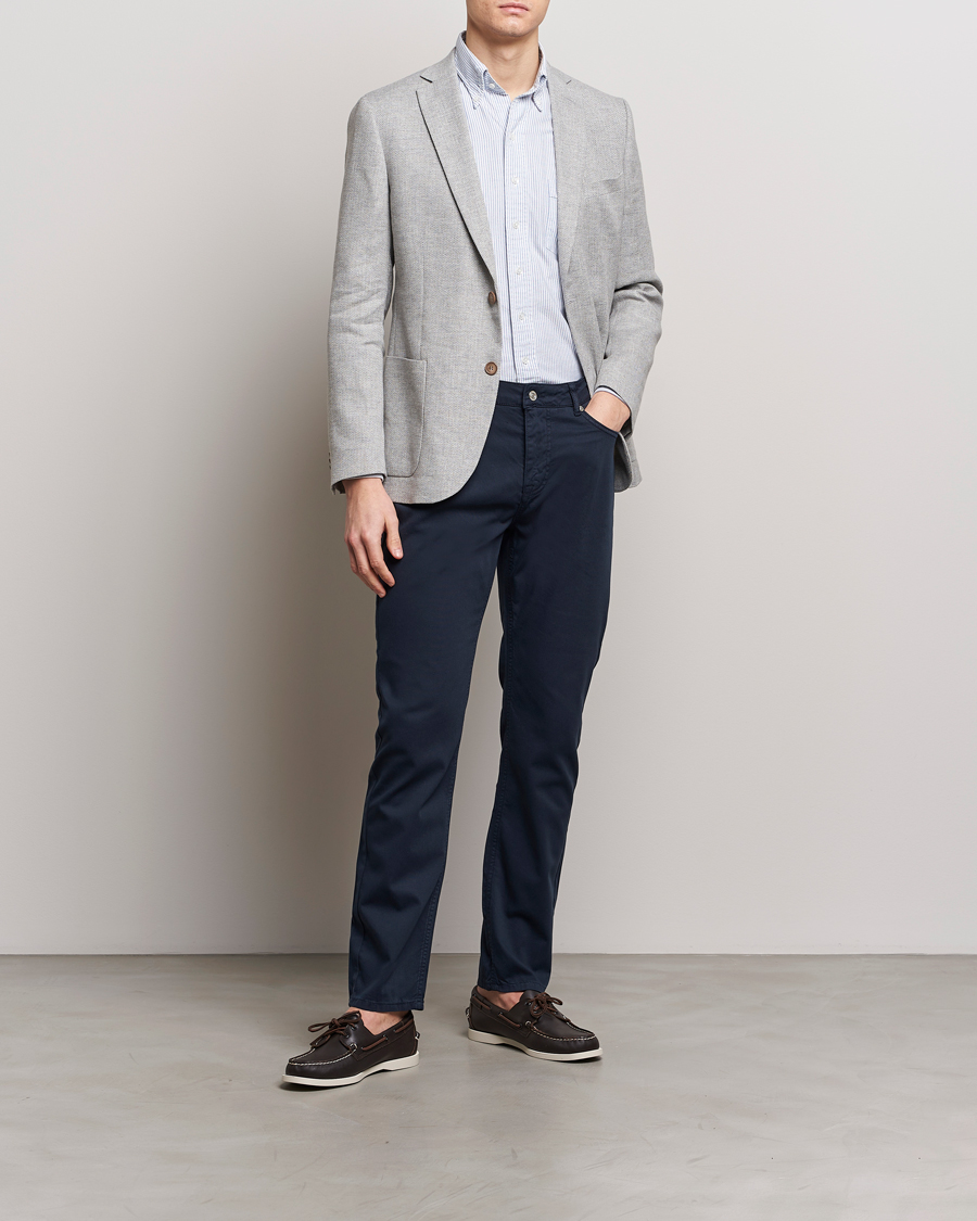 Men | Trousers | Morris | James Structured 5-Pocket Trousers Blue