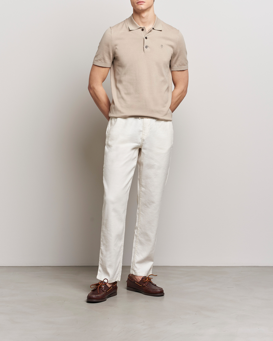Men | Trousers | Morris | Fenix Linen Slacks Off White