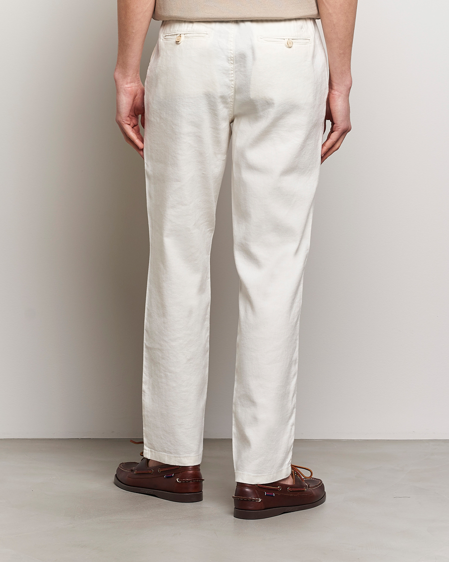 Men | Trousers | Morris | Fenix Linen Slacks Off White