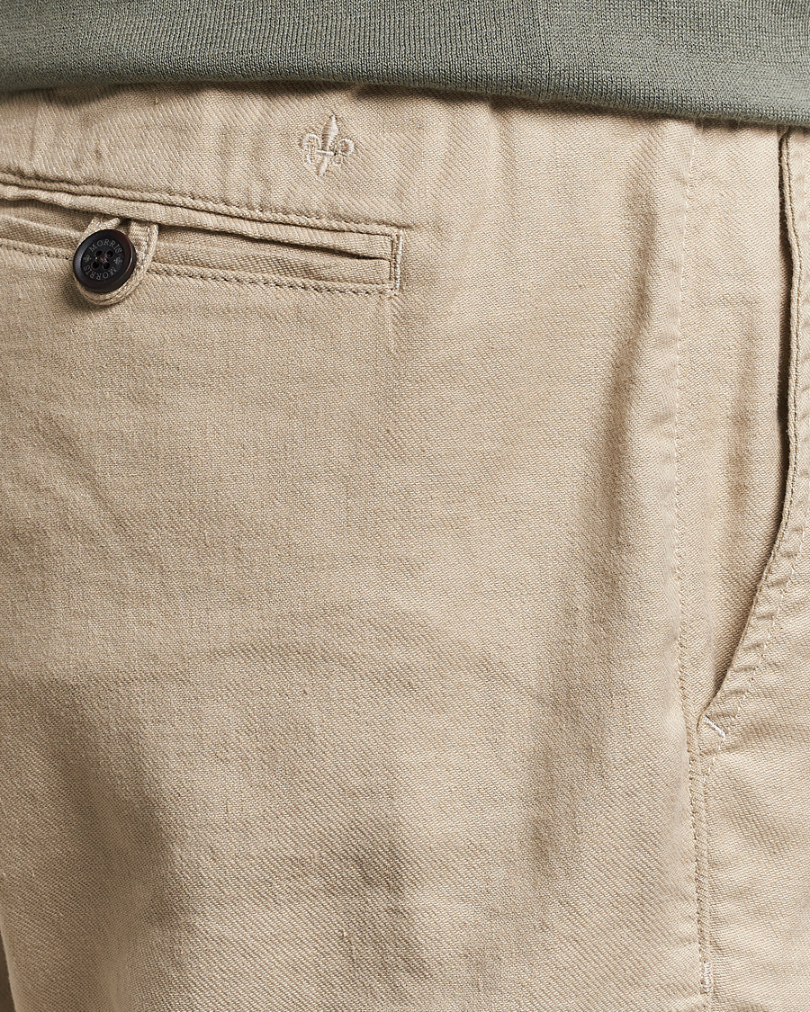 Men | Trousers | Morris | Fenix Linen Slacks Khaki