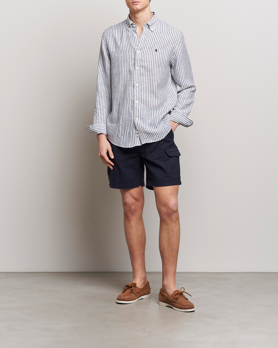 Men | Shorts | Morris | Cargo Linen Shorts Blue
