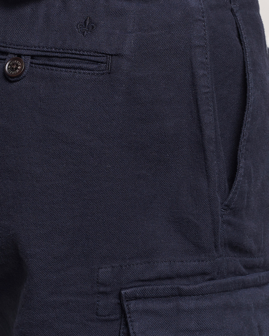 Men | Shorts | Morris | Cargo Linen Shorts Blue