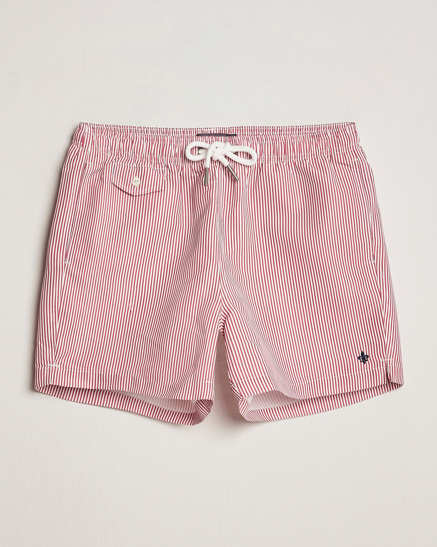 Men | Swimwear | Morris | Stripe Bathing Trunks Cerise