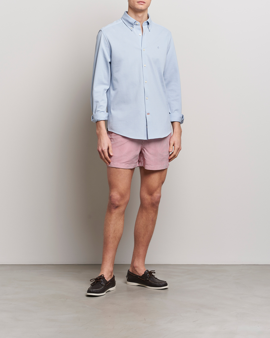 Men | Swimwear | Morris | Stripe Bathing Trunks Cerise