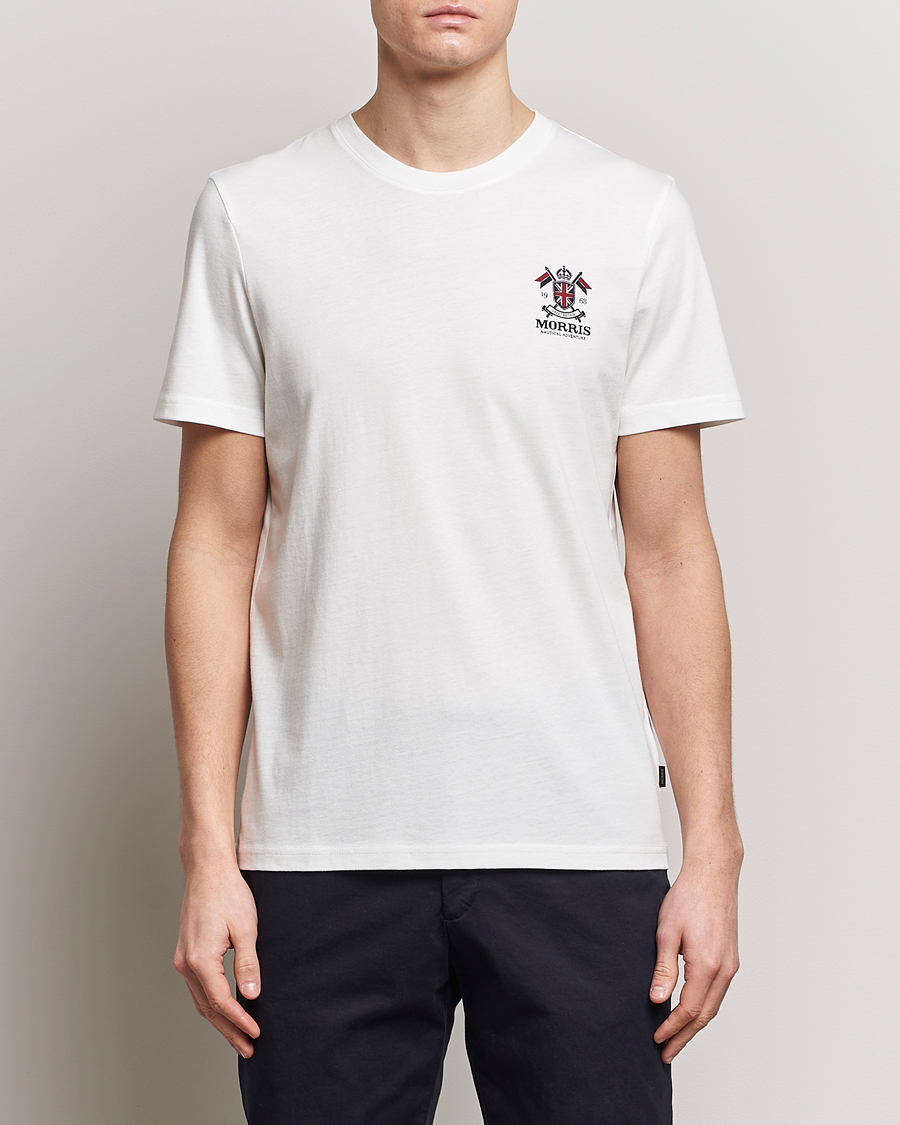 Men | T-Shirts | Morris | Crew Neck Cotton T-Shirt Off White