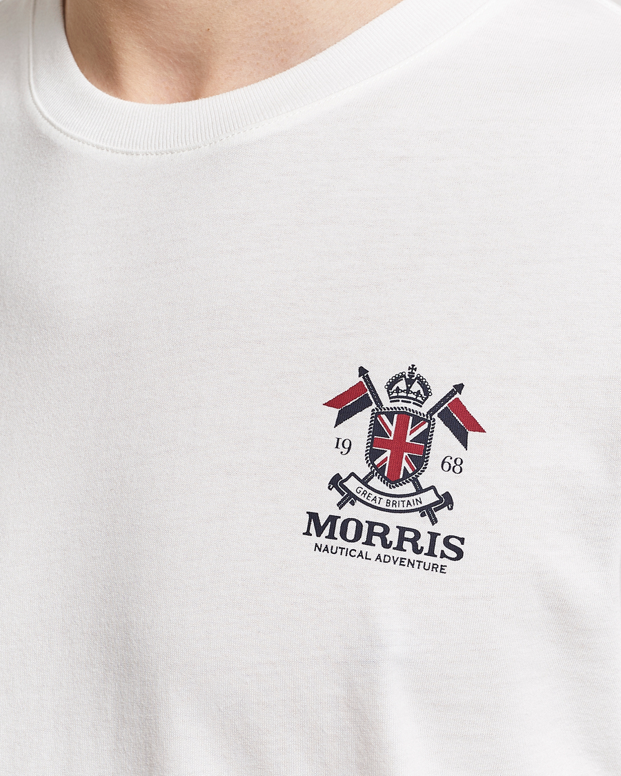 Men | T-Shirts | Morris | Crew Neck Cotton T-Shirt Off White
