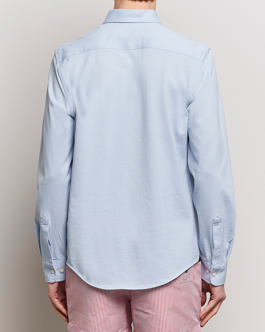 Men | Shirts | Morris | Eddie Slim Fit Pique Shirt Light Blue