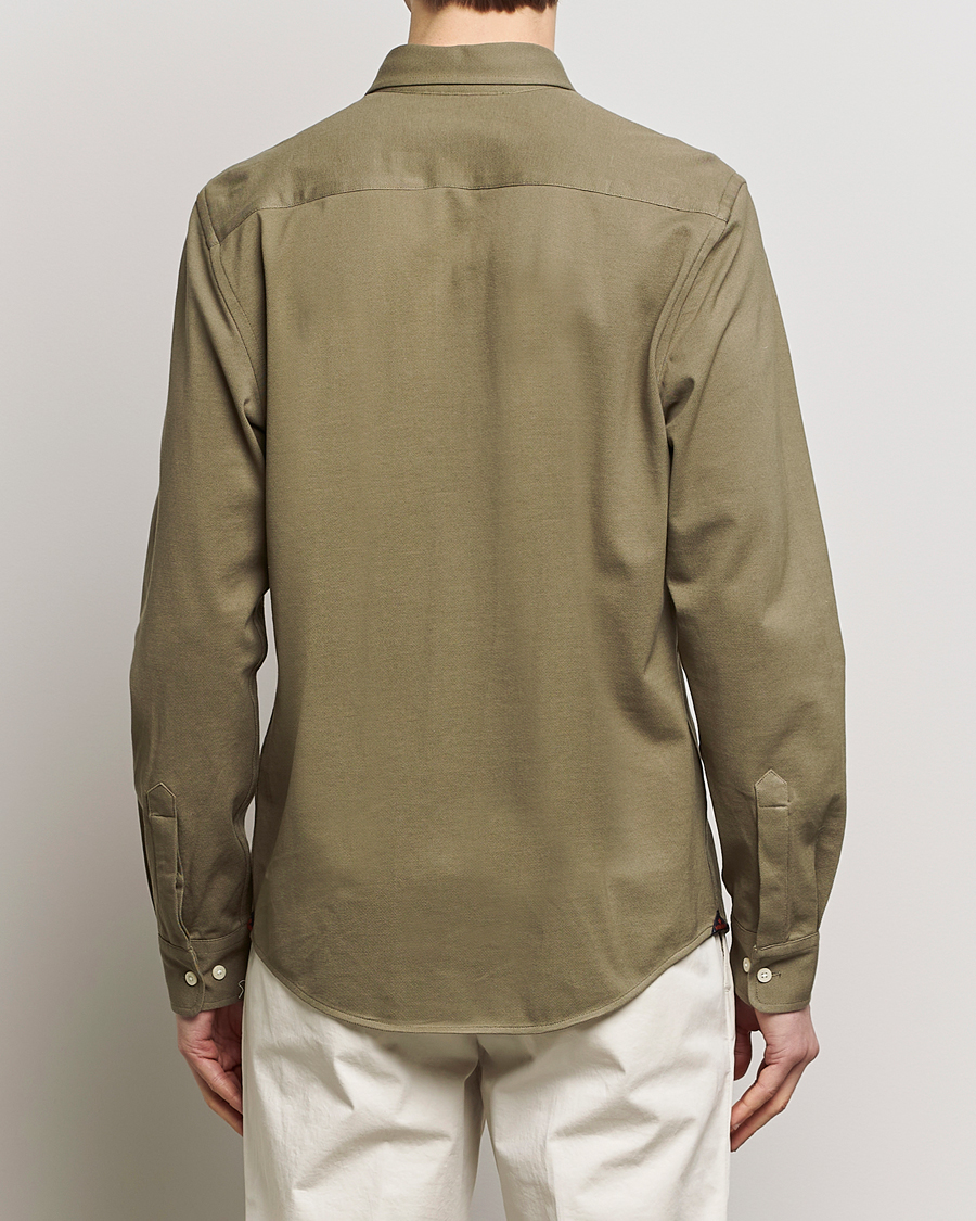 Men | Shirts | Morris | Eddie Slim Fit Pique Shirt Olive