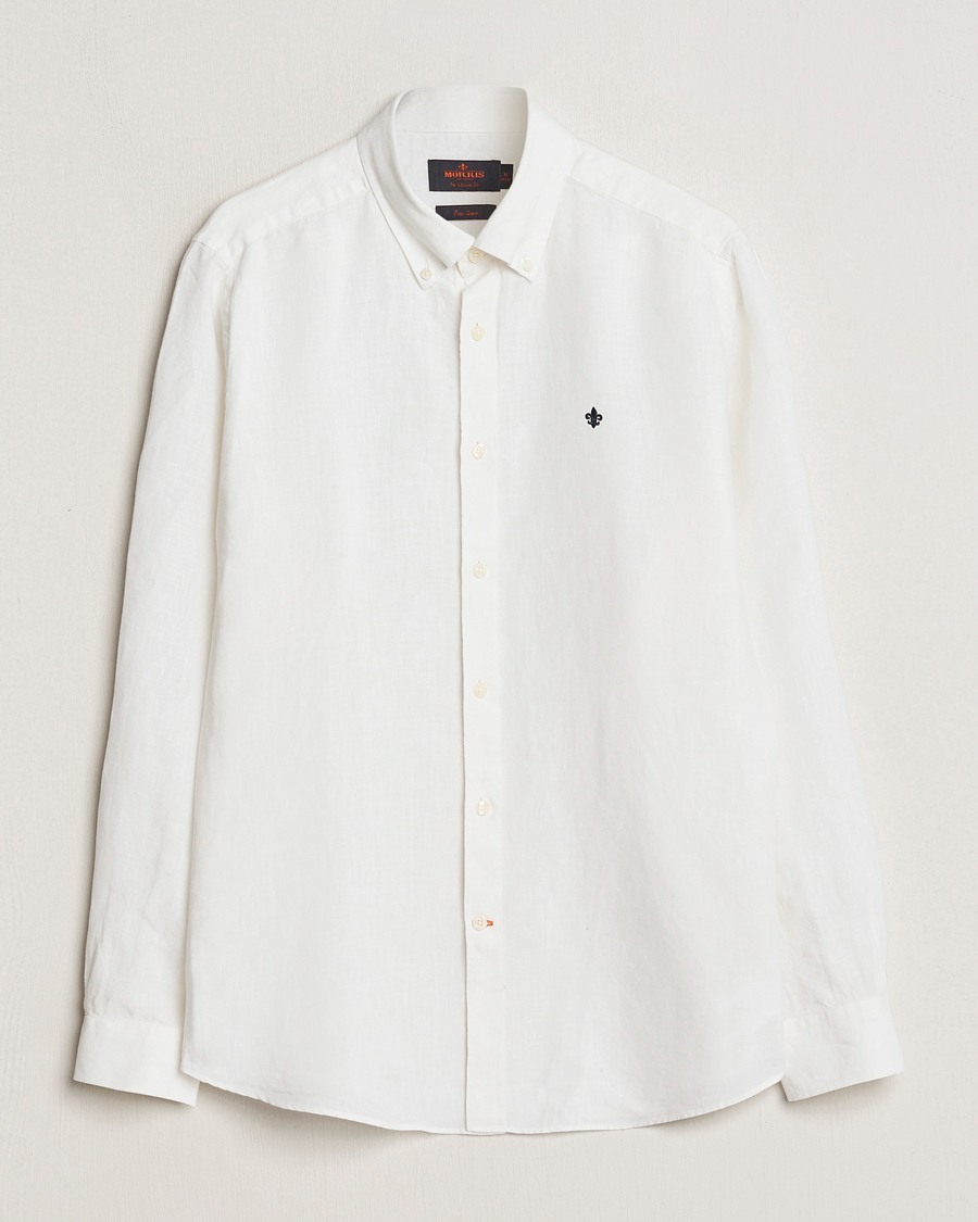 Men | Shirts | Morris | Douglas Linen Button Down Shirt White