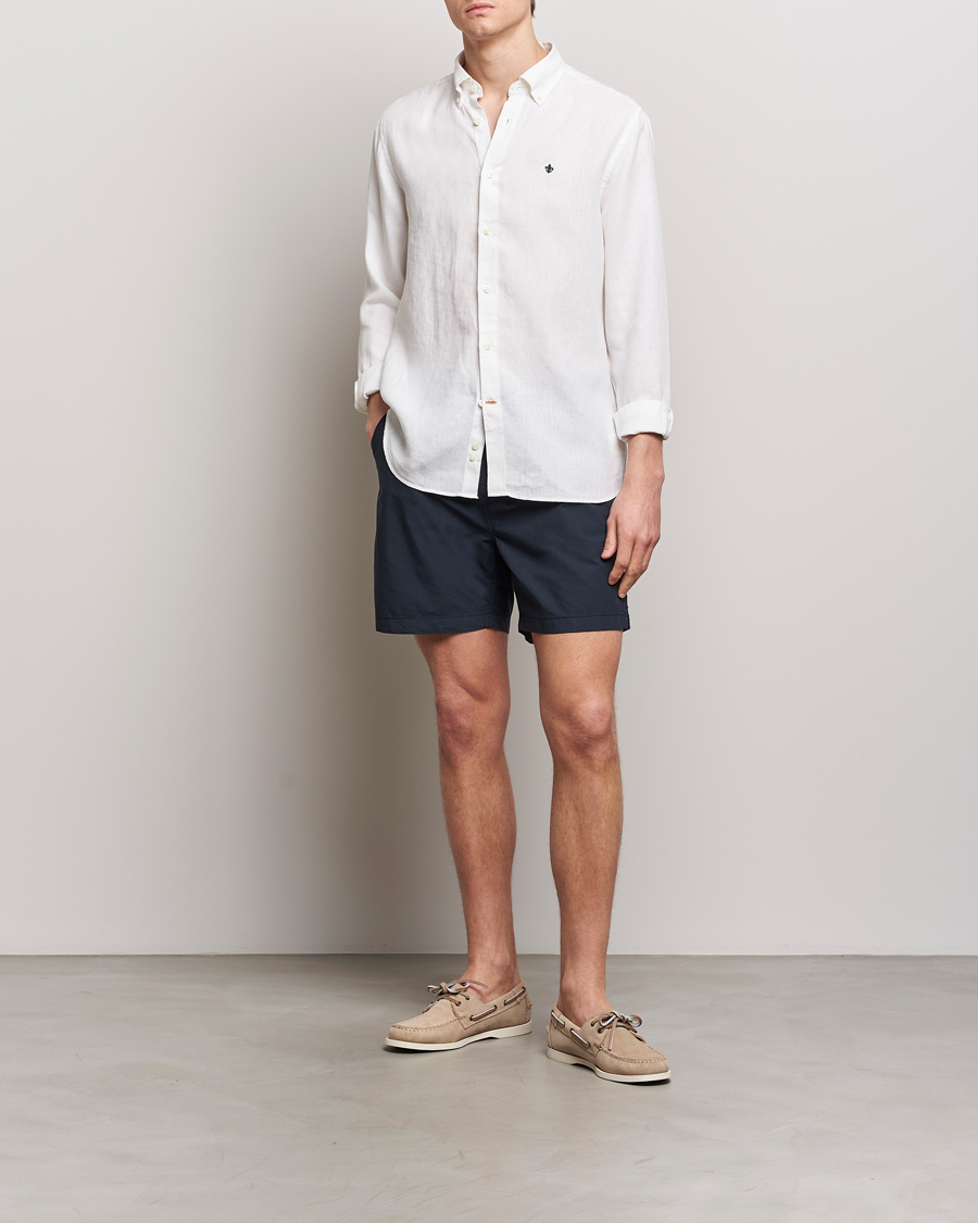 Men | Shirts | Morris | Douglas Linen Button Down Shirt White