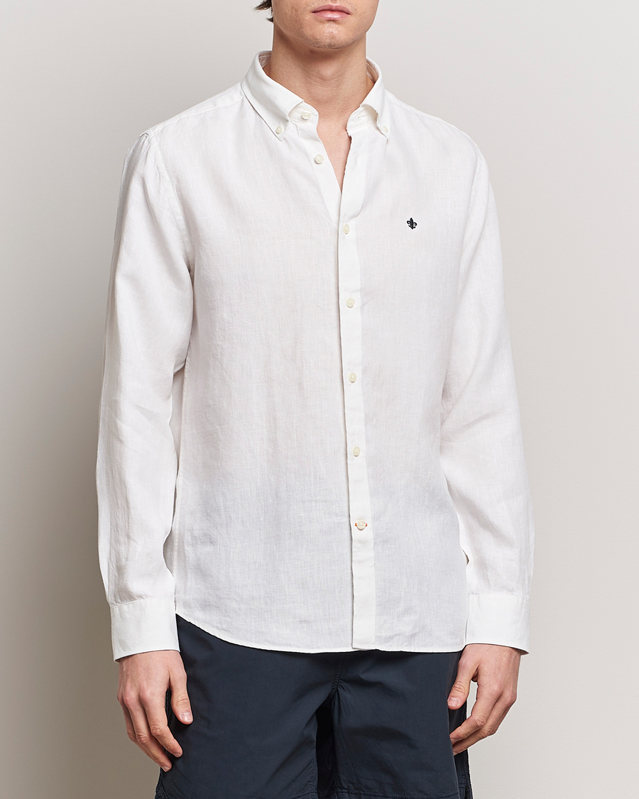 Men | Shirts | Morris | Douglas Linen Button Down Shirt White