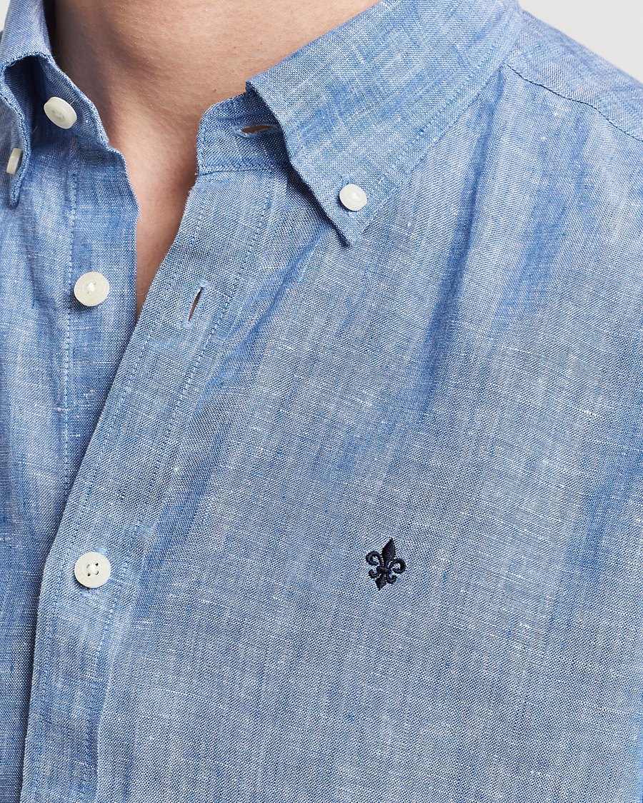 Men | Shirts | Morris | Douglas Linen Button Down Shirt Blue