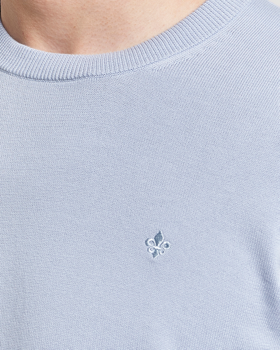 Men | Sweaters & Knitwear | Morris | Riley Cotton Crew Neck Pullover Light Blue