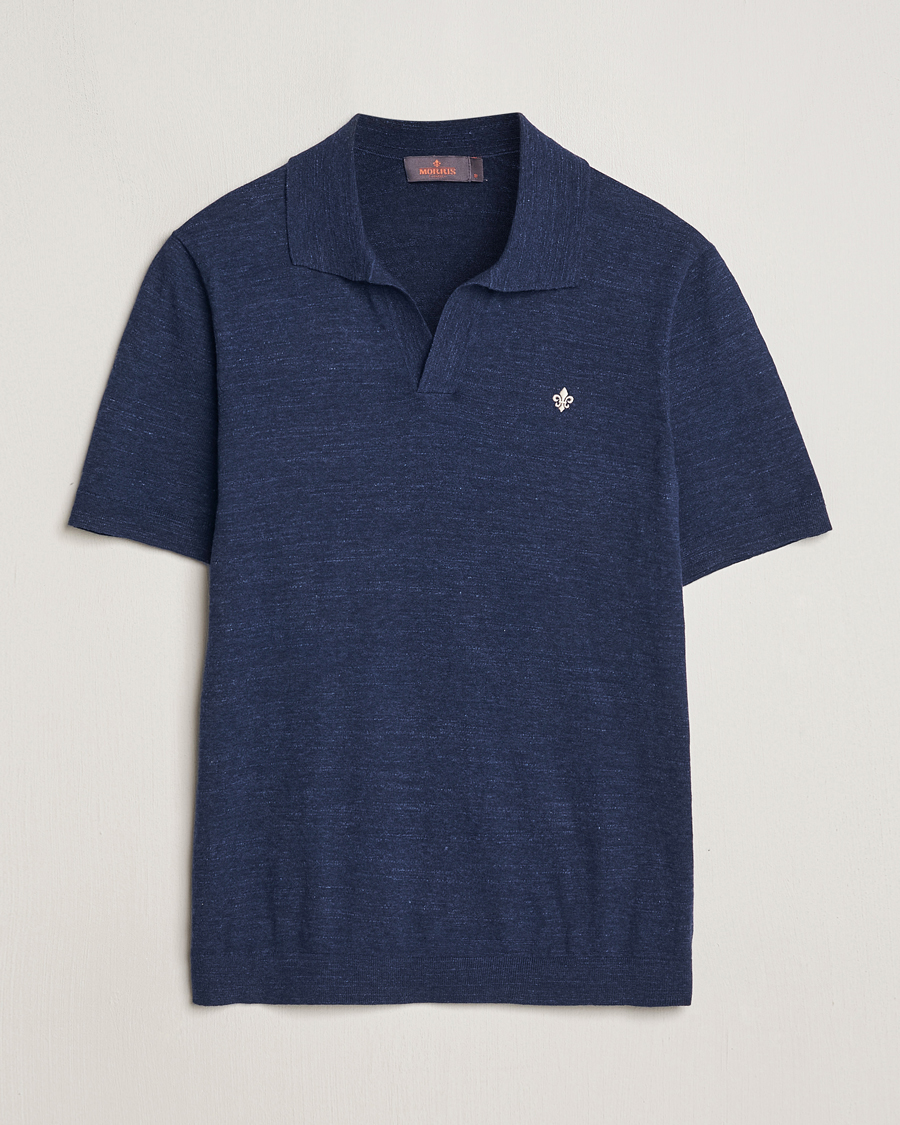 Men | Polo Shirts | Morris | Randall Cotton Resort Polo Navy