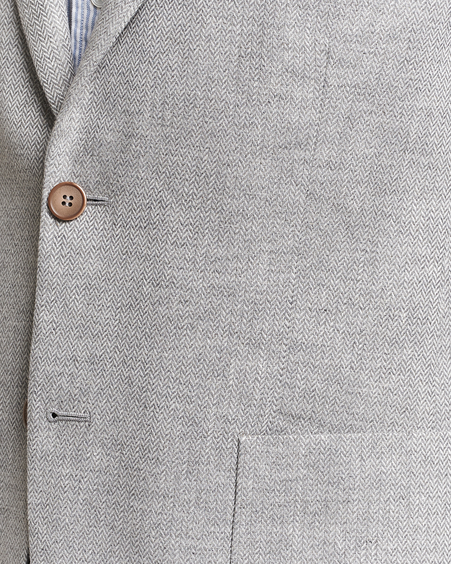 Men | Blazers | Morris | Hayes Linen Herringbone Blazer Grey