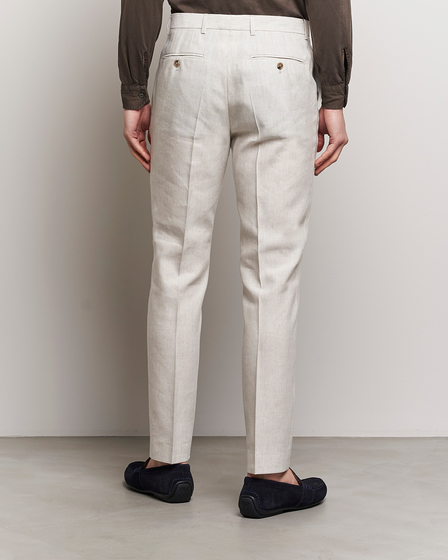 Men | Trousers | Morris | Bobby Linen Suit Trousers Khaki
