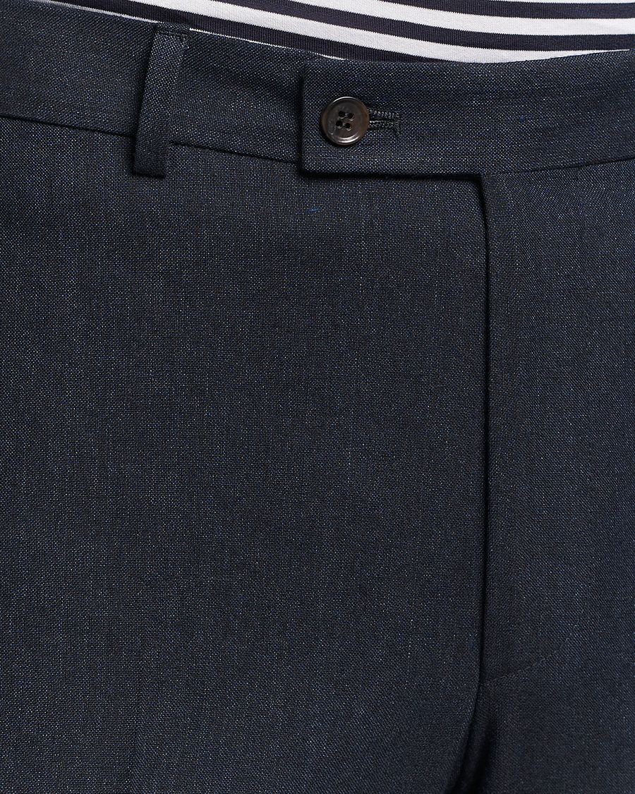 Men | Trousers | Morris | Bobby Linen Suit Trousers Navy