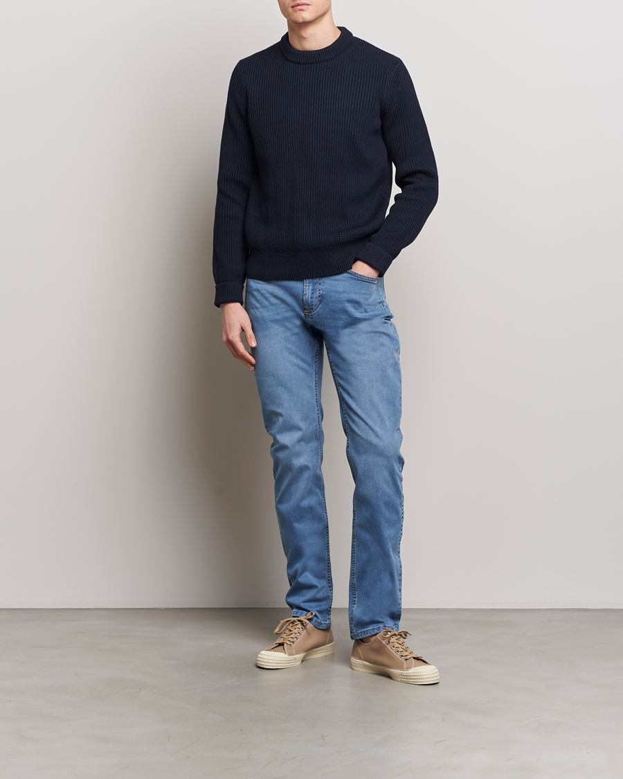 Men | Jeans | Morris | James Satin Jeans Light Blue