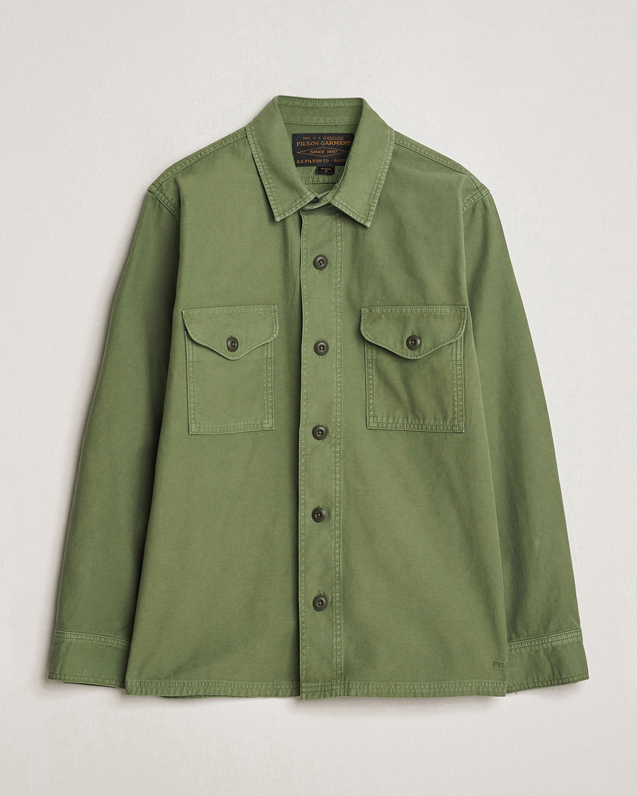 Men | Shirts | Filson | Reverse Sateen Jac-Shirt Washed Green