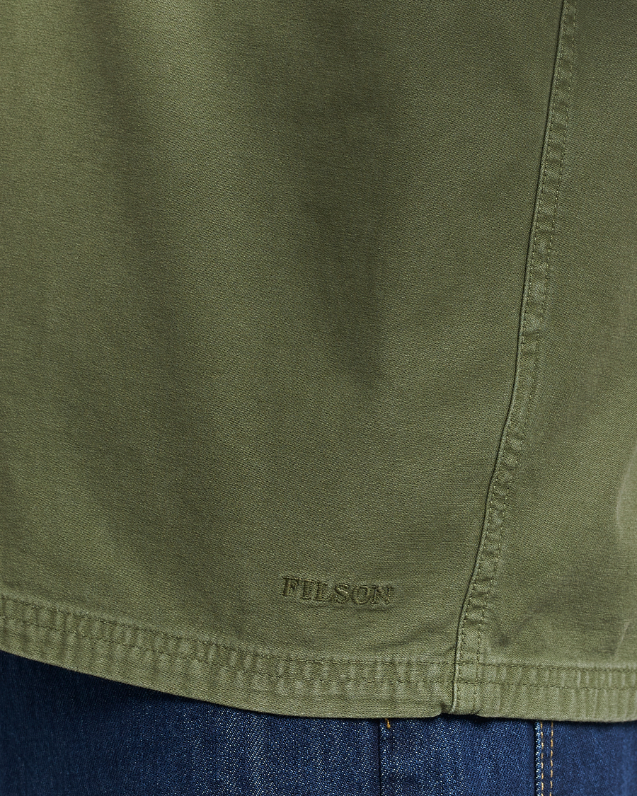 Men | Coats & Jackets | Filson | Reverse Sateen Jac-Shirt Washed Green